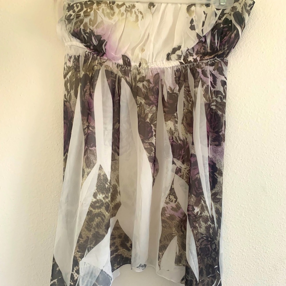 Sheer strapless top